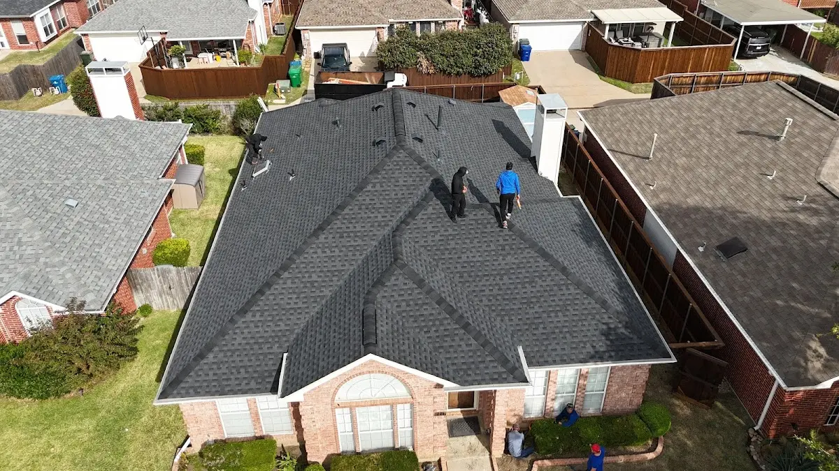 Slate & Tile Roof Repair work in progress on a Ingleside property